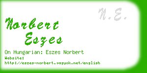 norbert eszes business card